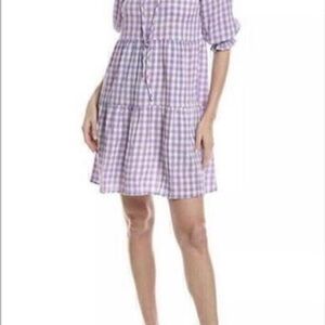 Nanette Lepore Maria Crinkle Gingham Dress